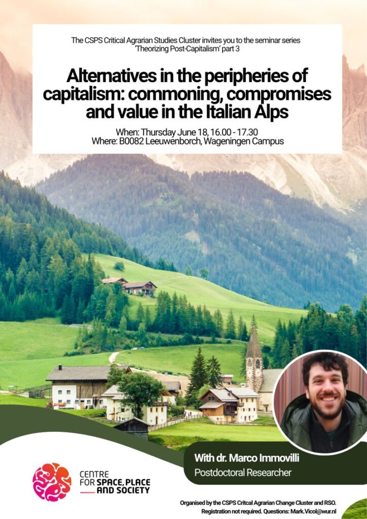 Commoning and post-capitalist futures in the Alps - Seminar Seminar on commoning and post-capitalist futures in the Italian Alps